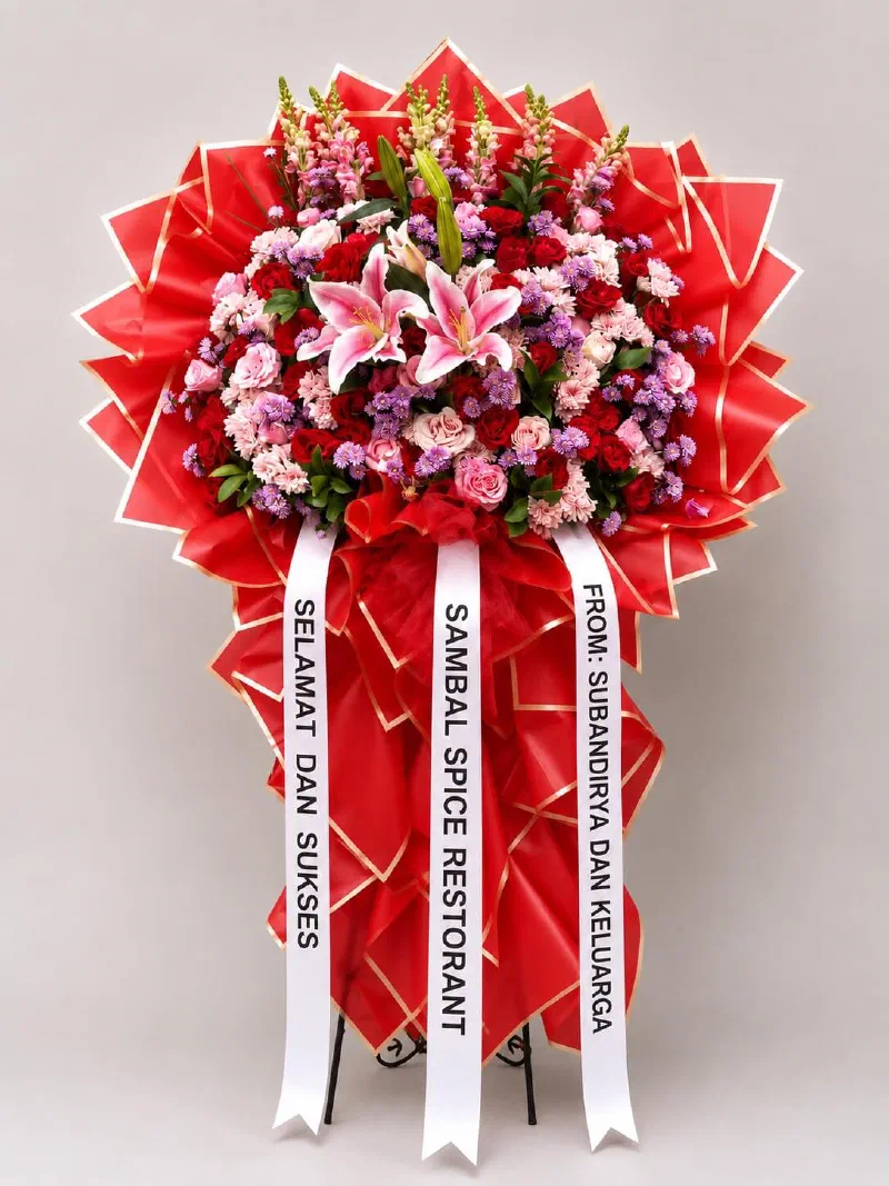 Standing flower ucapan selamat Amarin Florist